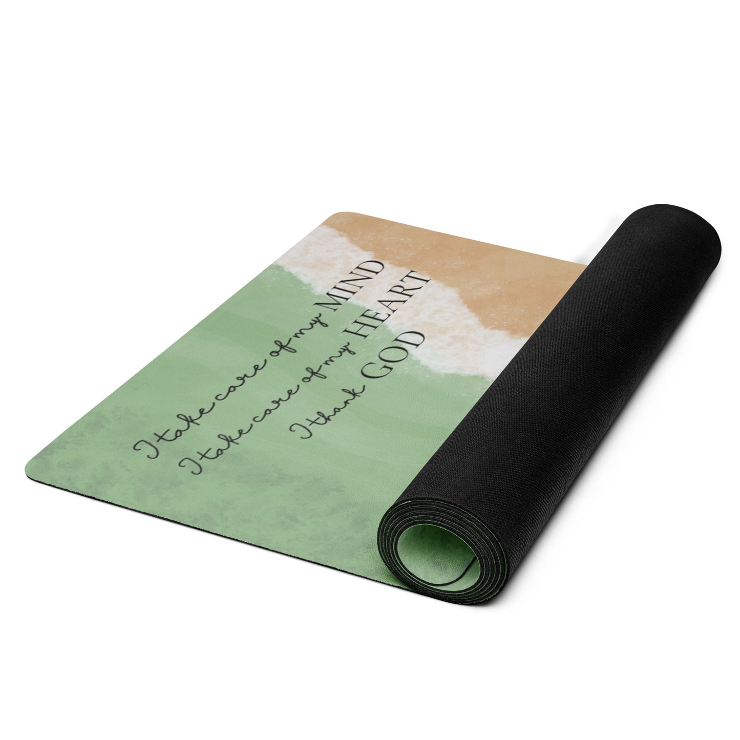 "Grace Flows yoga mat rolled for easy storage – Holy Grace"