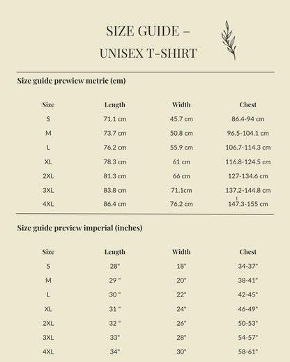 Size chart for Full of GRACE, full of Love ocean blue tee — Holy Grace