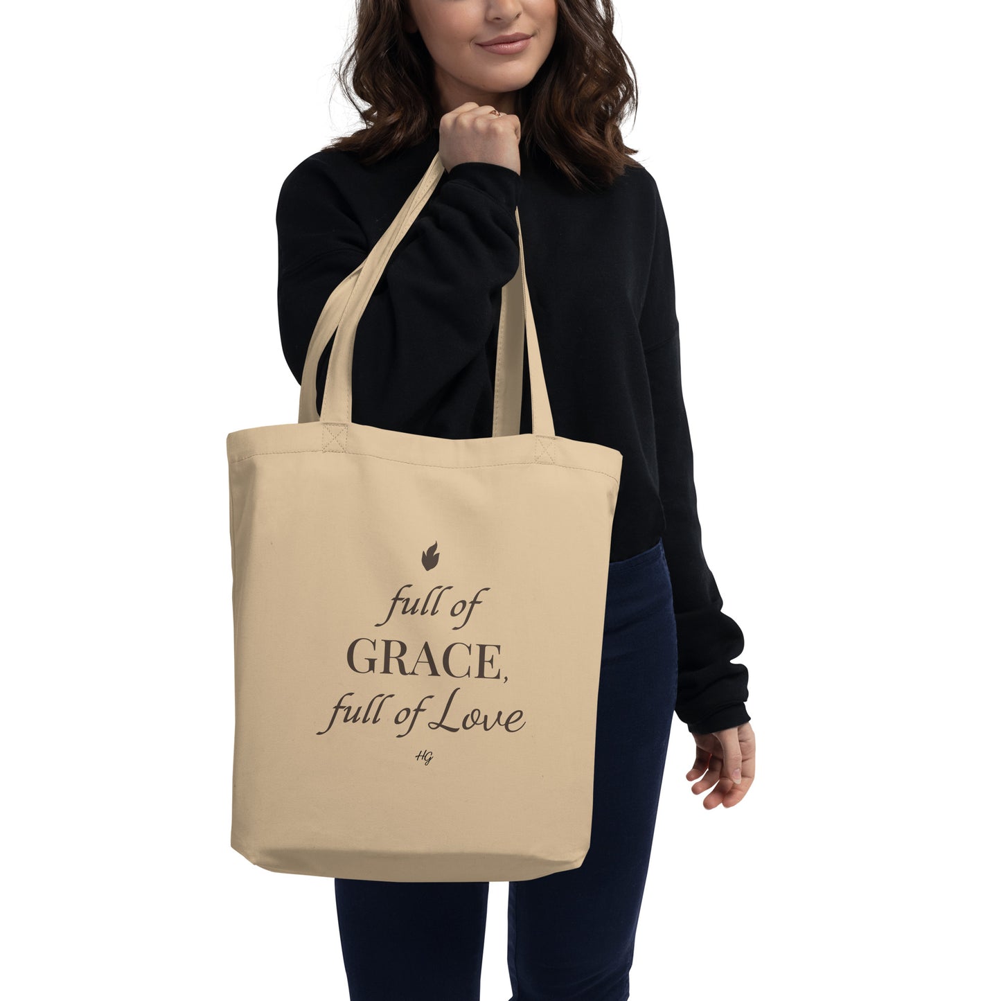 Full of Grace, Full of Love - Organic Cotton Tote Bag