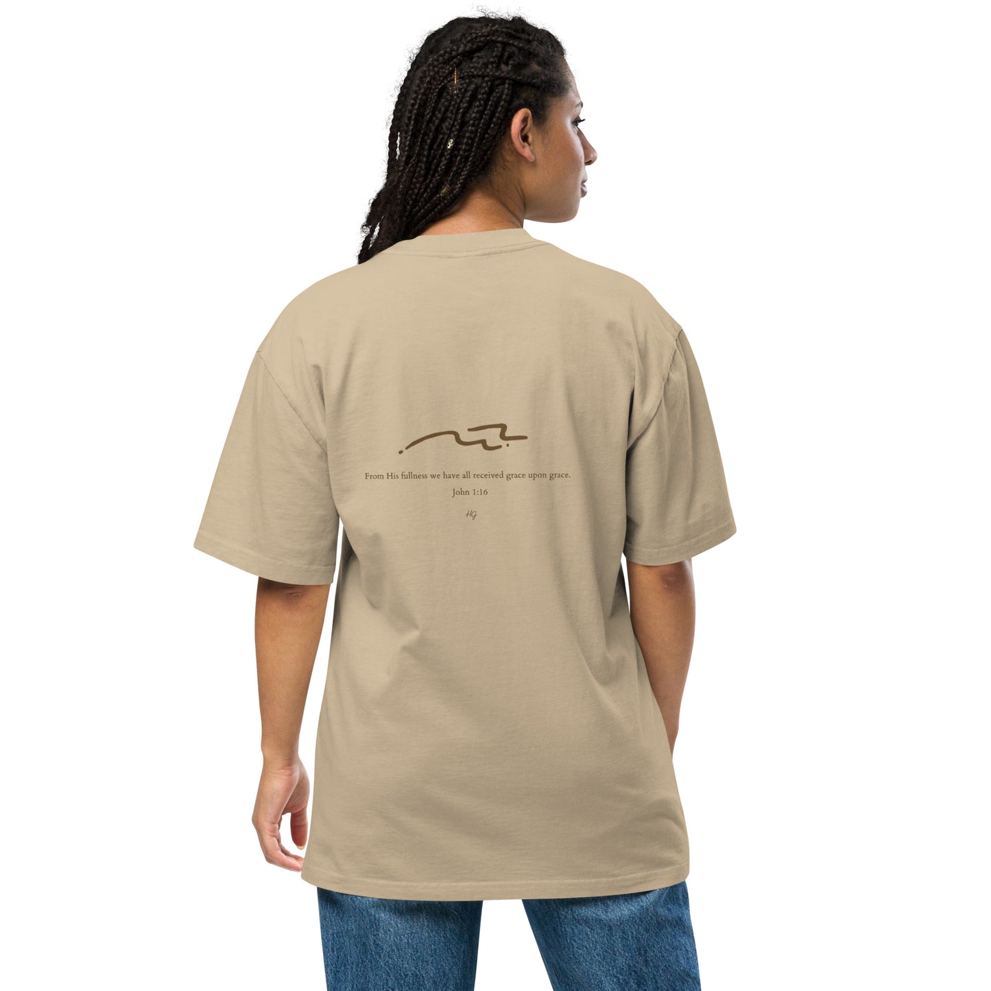 Grace Flows Like the Ocean – Unisex Oversized Tee