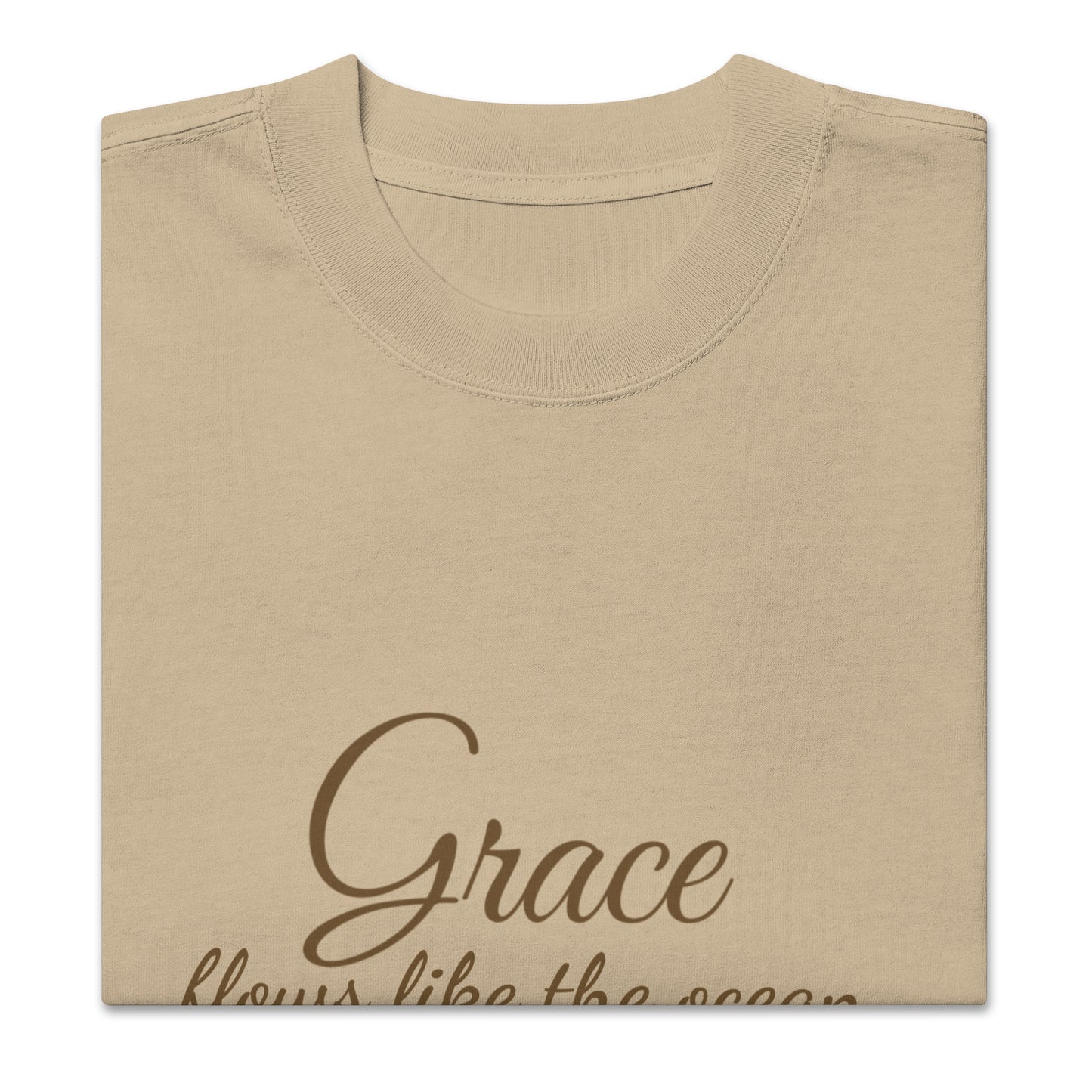Grace Flows Like the Ocean – Unisex Oversized Tee