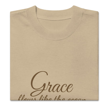 Grace Flows Like the Ocean – Unisex Oversized Tee