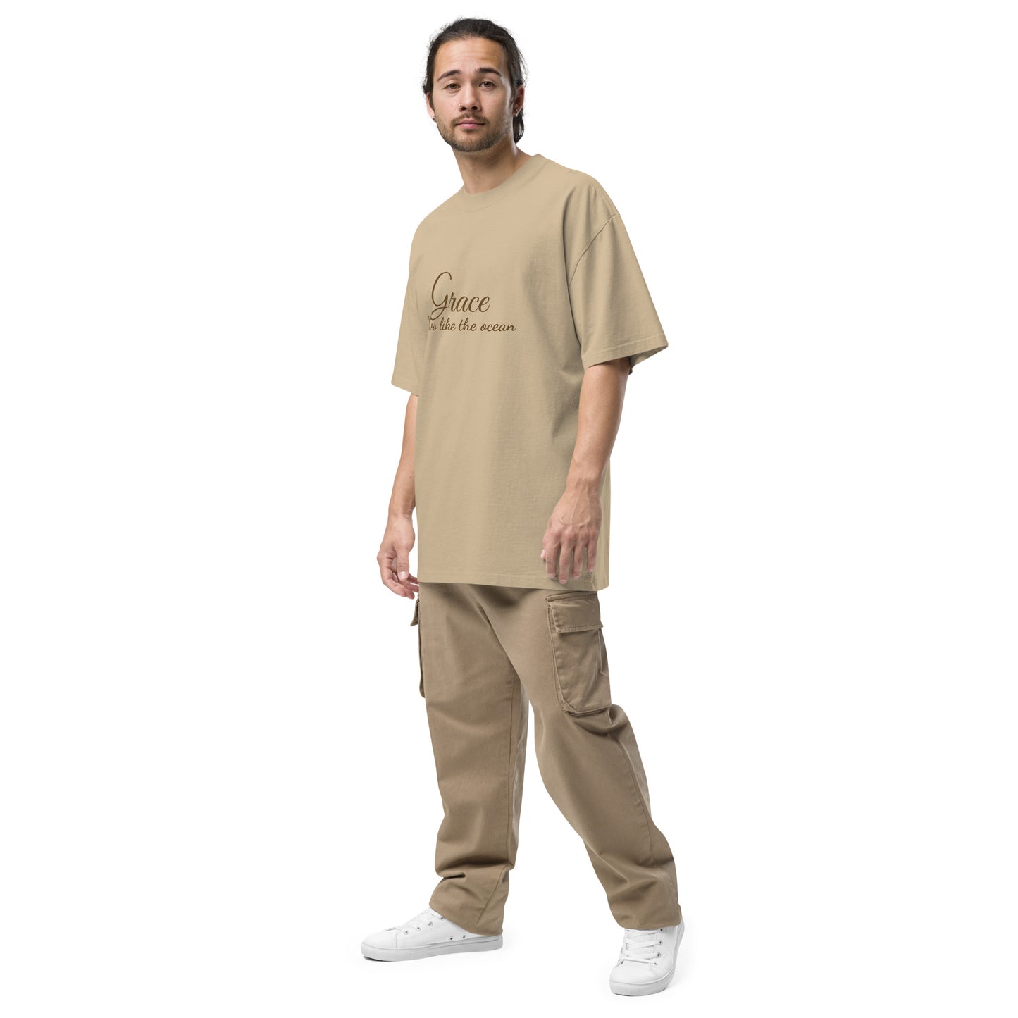 Grace Flows Like the Ocean – Unisex Oversized Tee